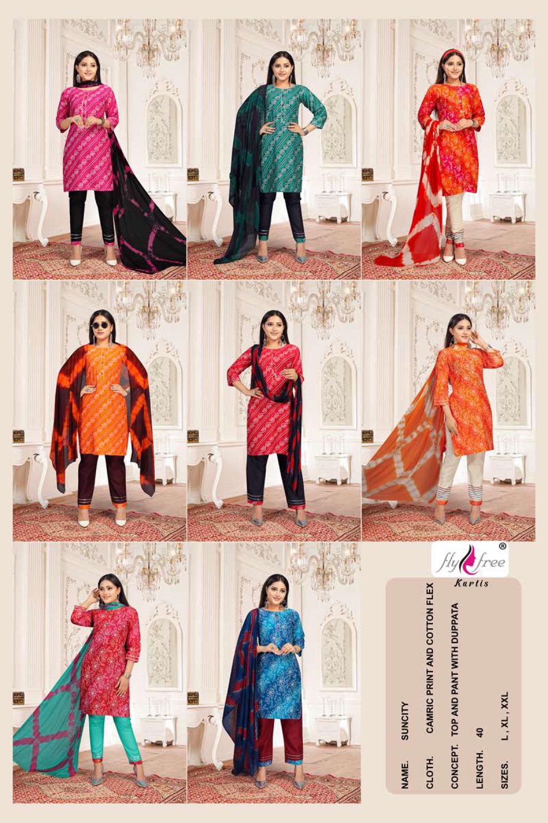 Fly Free Suncity 1 Ethnic Wear Cotton Printed Ready Made Collection